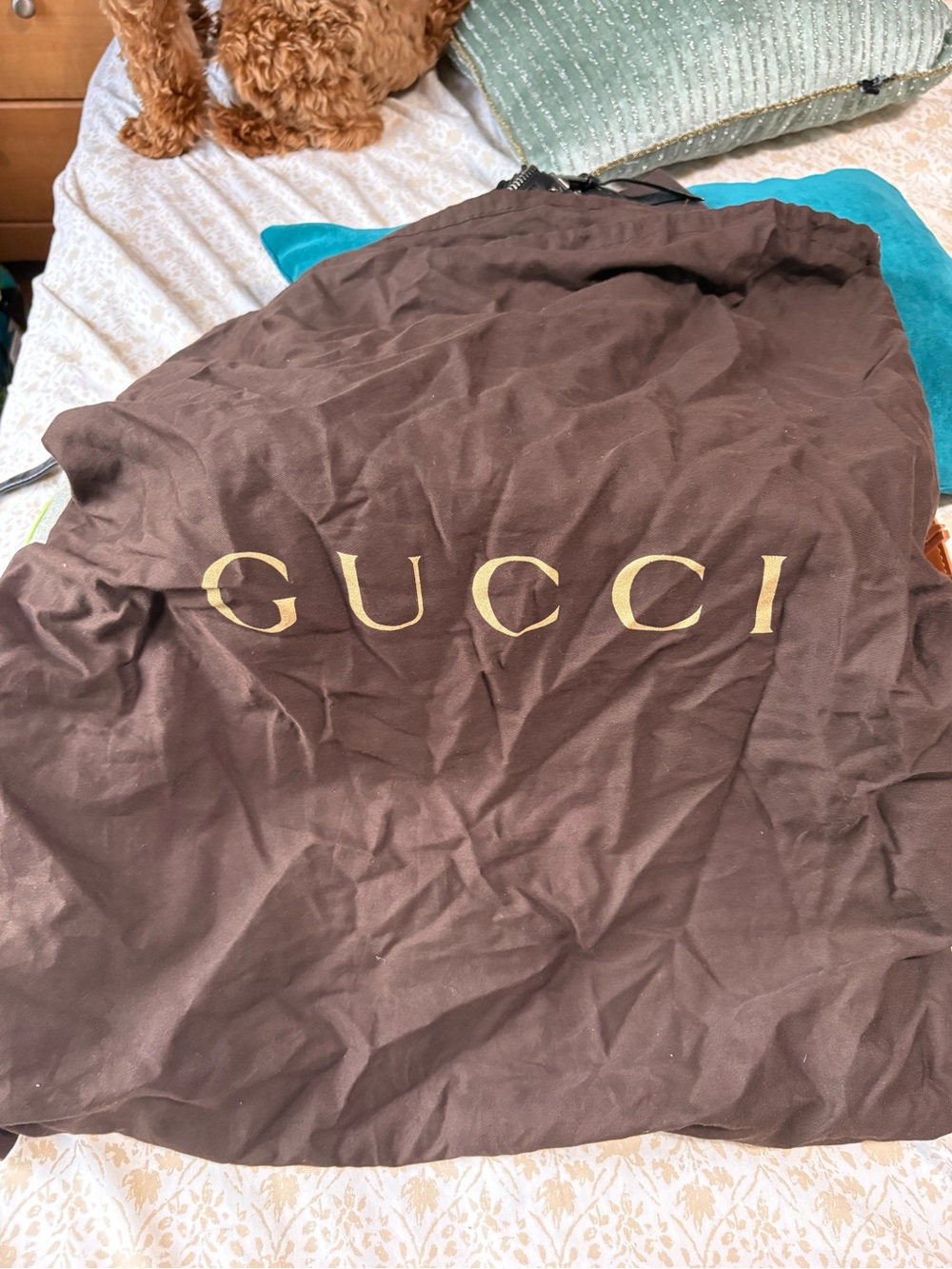 Authentic Gucci Beige GG Canvas and Brown Leather Tote - Picture 5 of 7
